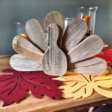 wooden thanksgiving decorations|More.